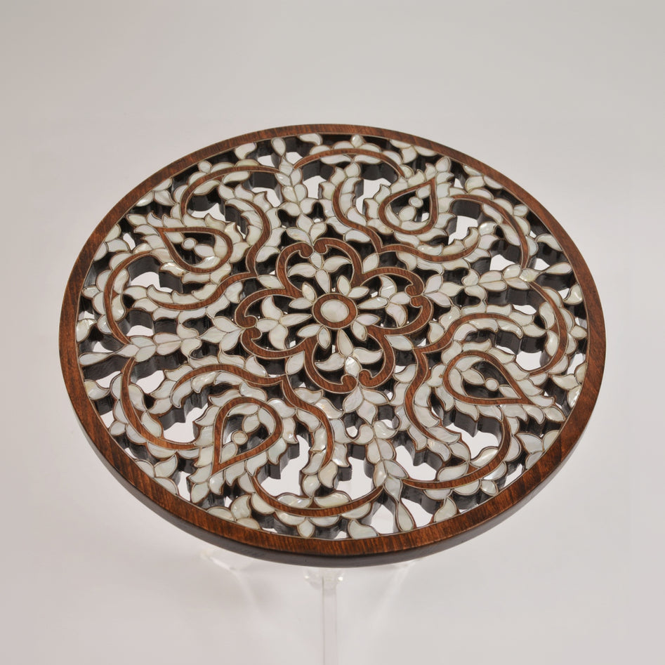 Handmade Side Table with Mother of Pearl Inlay | Hareer Collection