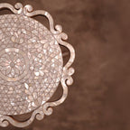 Mother of Pearl Handmade Side Table with Tin Inlay | Taj Collection D2