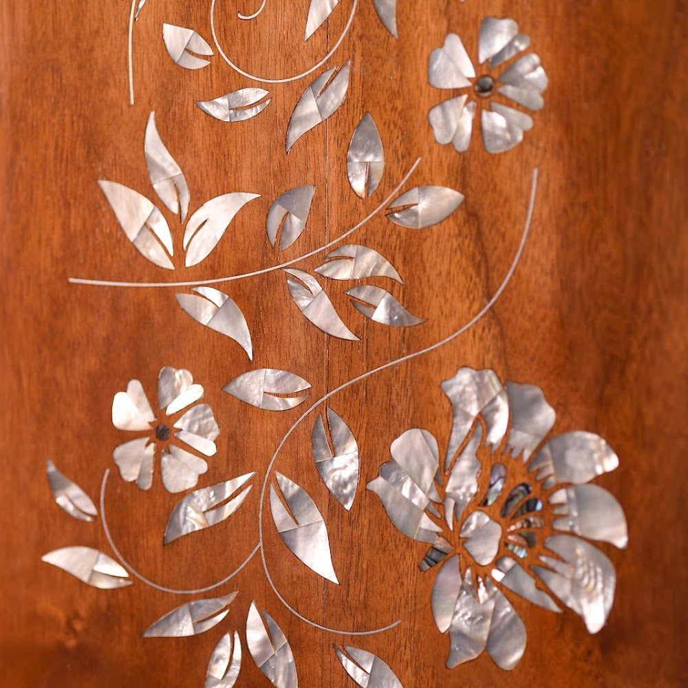 Full Length Handcrafted Wood Standing Mirror with Mother of Pearl Inlay | Zahra Collection