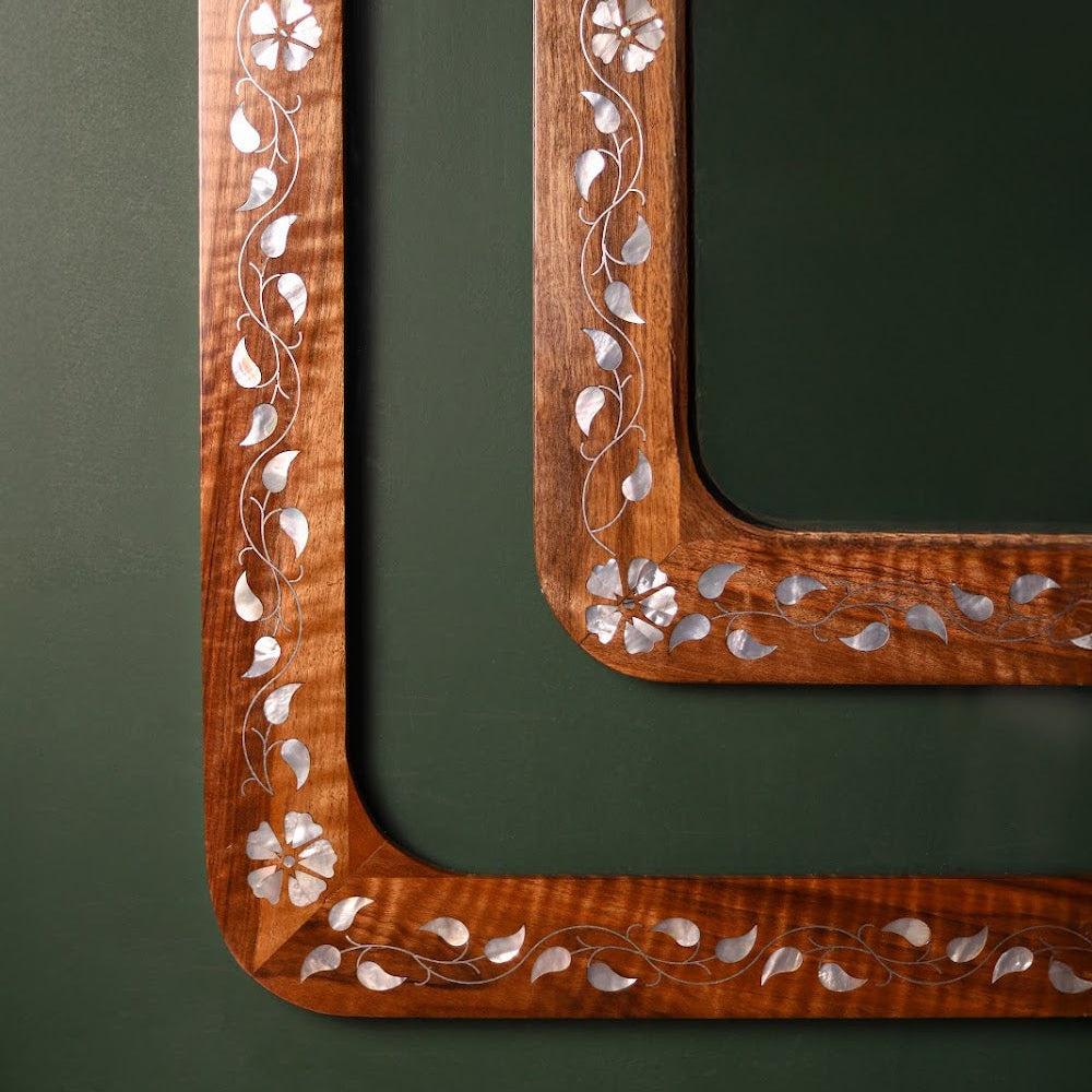 Handmade Decorative Mirror and console Set with Mother of Pearl Inlay | Zahra Collection