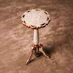 Mother of Pearl Handmade Side Table with Tin Inlay | Taj Collection D2