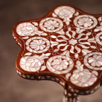 Handmade Side Table Crafted in Hardwood with Mother of Pearl | Qissa Collection