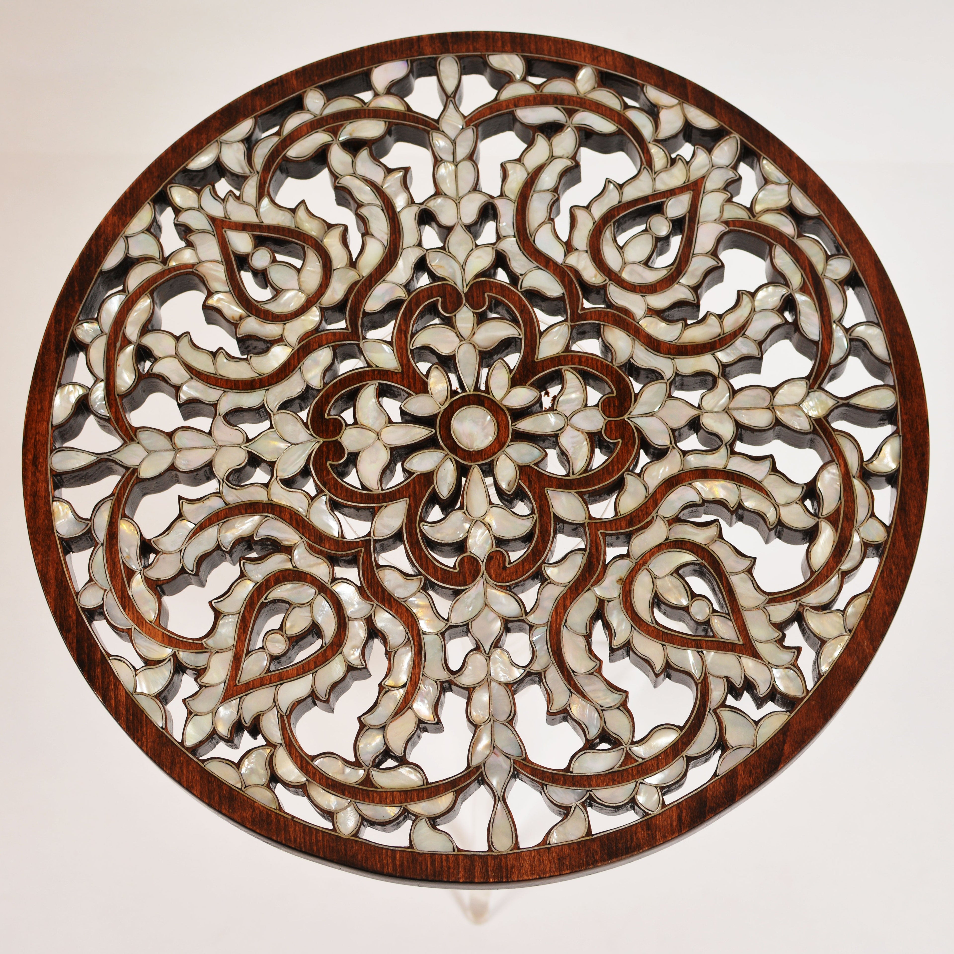Handmade Side Table with Mother of Pearl Inlay | Hareer Collection