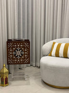 Mother of Pearl Table Set with Handmade End Table Style | Square Collection