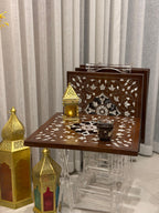Mother of Pearl Table Set with Handmade End Table Style | Square Collection