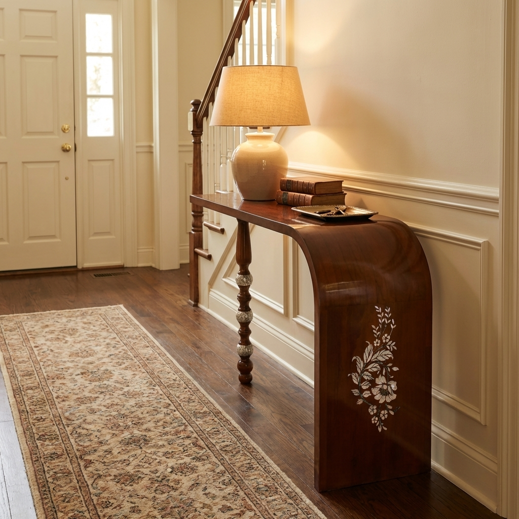 Handcrafted Mother of Pearl Console Table | Zahra Collection