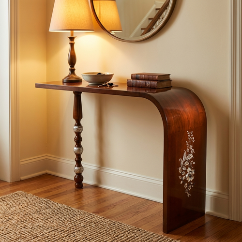 Handcrafted Mother of Pearl Console Table | Zahra Collection