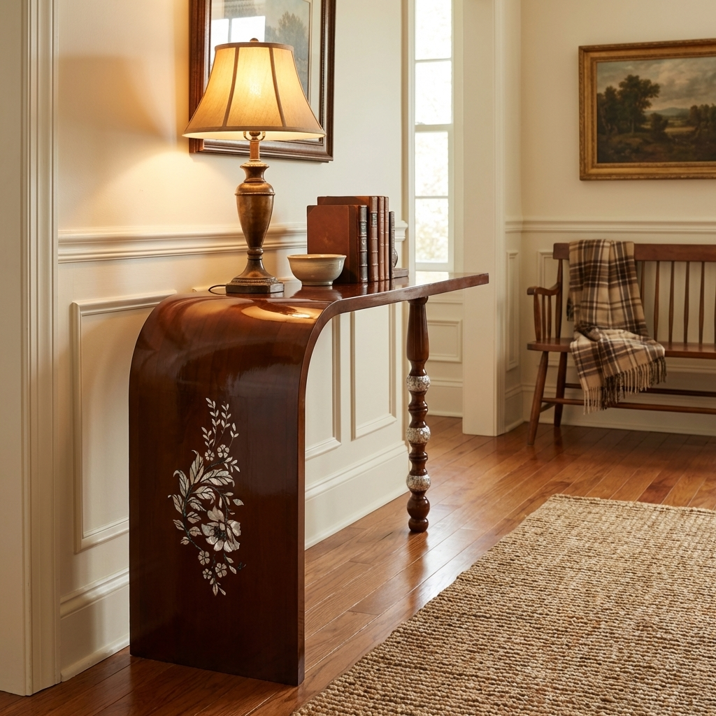 Handcrafted Mother of Pearl Console Table | Zahra Collection