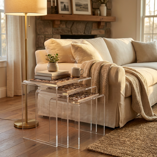 Modern Mother of Pearl Accent Tables | Hareer Collection
