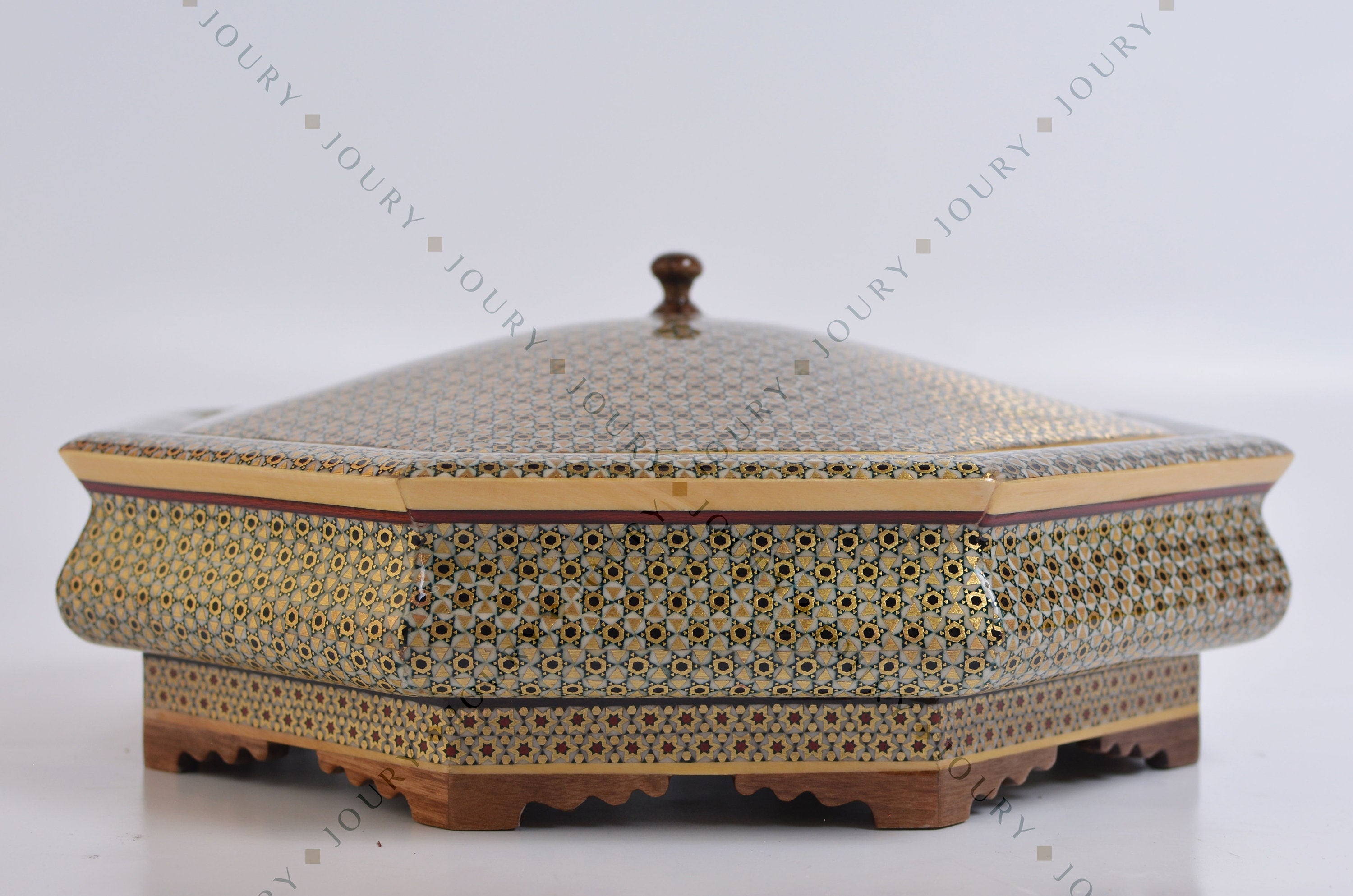 Handmade Mosaic Chocolate & Jewelry Box with Copper Inlay