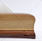 Wooden Tissue box inlaid with copper