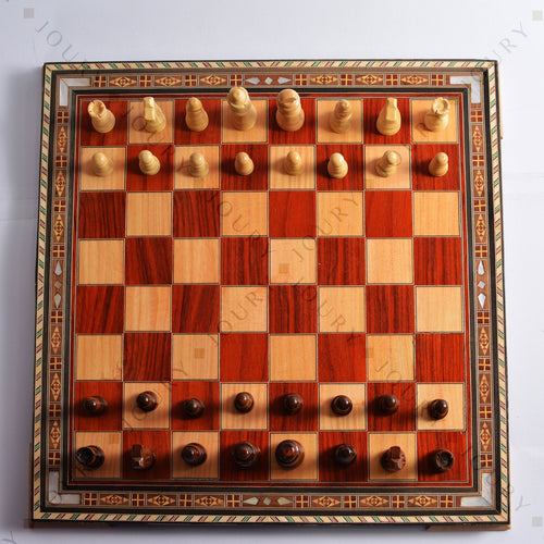 16" Rosewood Chess Board with Inlay
