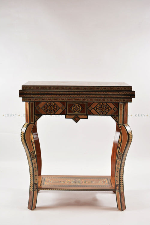 Mosaic Games Table with Mother-of-Pearl Inlay