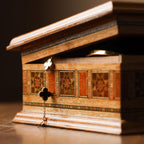 Handmade Wooden Jewelry Box with Mother-of-Pearl Inlay (Small)
