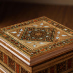 Handmade Wooden Jewelry Box with Mother-of-Pearl Inlay (Small)