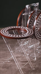 Mother of Pearl Table Set with Handmade End Table Style | Tulip Collection