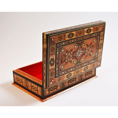 ⁦Mosaic Jewelry Box Made of The Finest Wood⁩ - الصورة ⁦5⁩