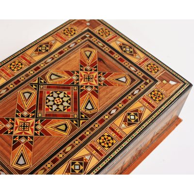 ⁦Mosaic Jewelry Box Made of The Finest Wood⁩ - الصورة ⁦2⁩