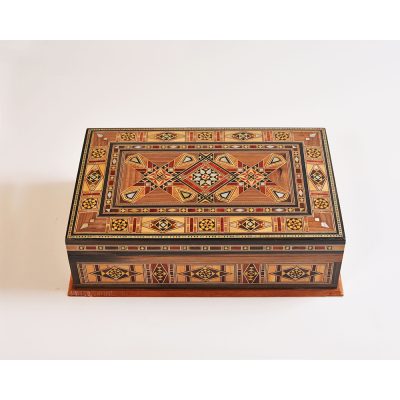 ⁦Mosaic Jewelry Box Made of The Finest Wood⁩ - الصورة ⁦6⁩